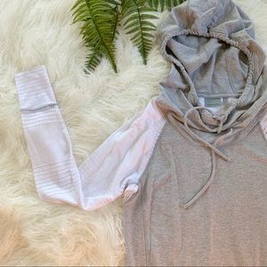 Athleta grey/white breathable hoody